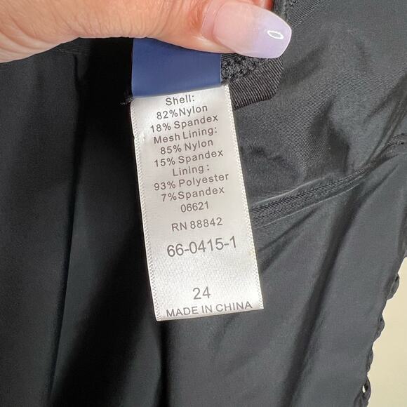 Ashley Graham x Swimsuits for All one piece Swimsuit Lattice Cutouts Size 24 - Picture 6 of 6